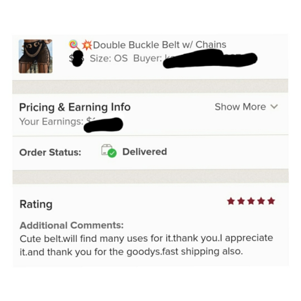 🍭💥Double Buckle Belt w/ Chains - Picture 6 of 6